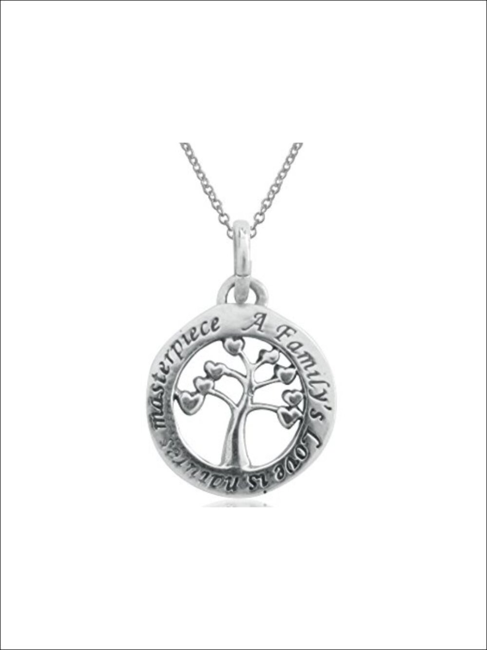 Sterling Silver Tree of Life Family's Love Is Nature's Masterpiece Pendant